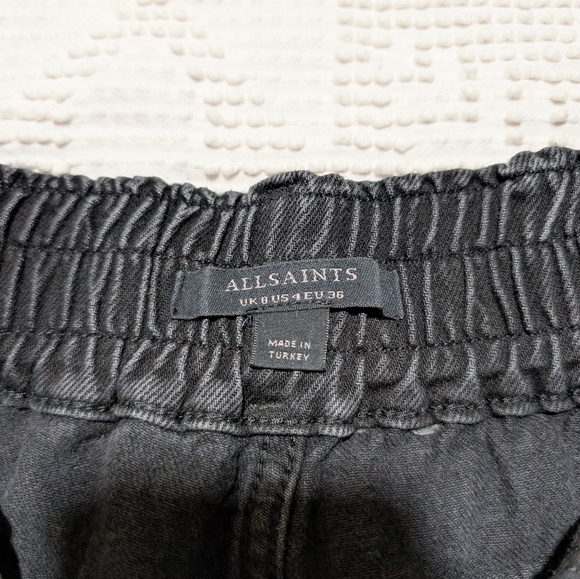 All Saints Black Barrel Leg High waisted Women's Jeans - Picture 5 of 5